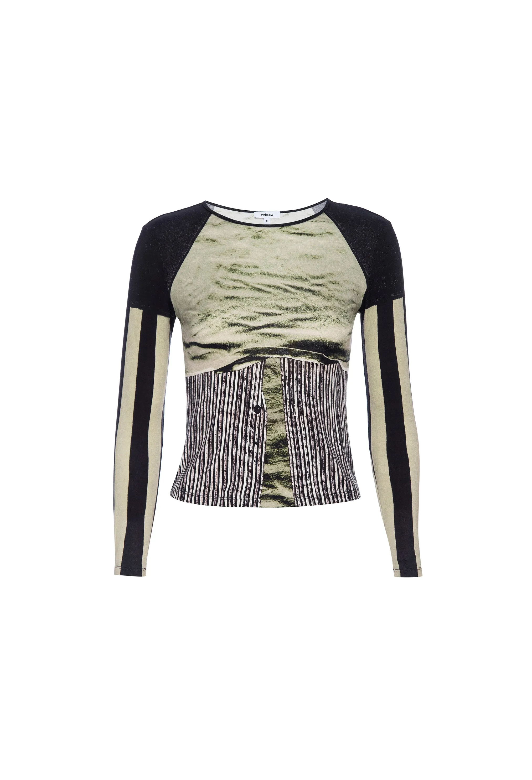 LONG SLEEVE TEE - CHEMISES IN VERT sold by Miaou product image thumbnail 2