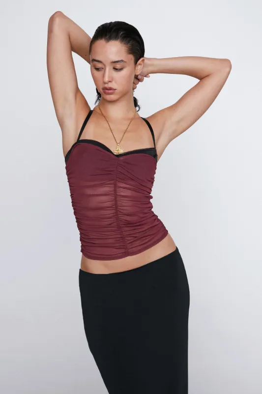 RENZO TUBE TOP - RUSSET sold by Miaou