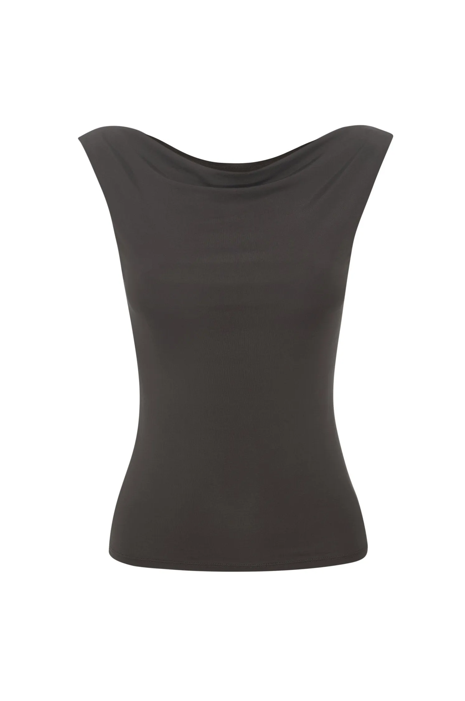 LANI TOP - SLATE VEGAN SILK sold by Miaou product image thumbnail 2