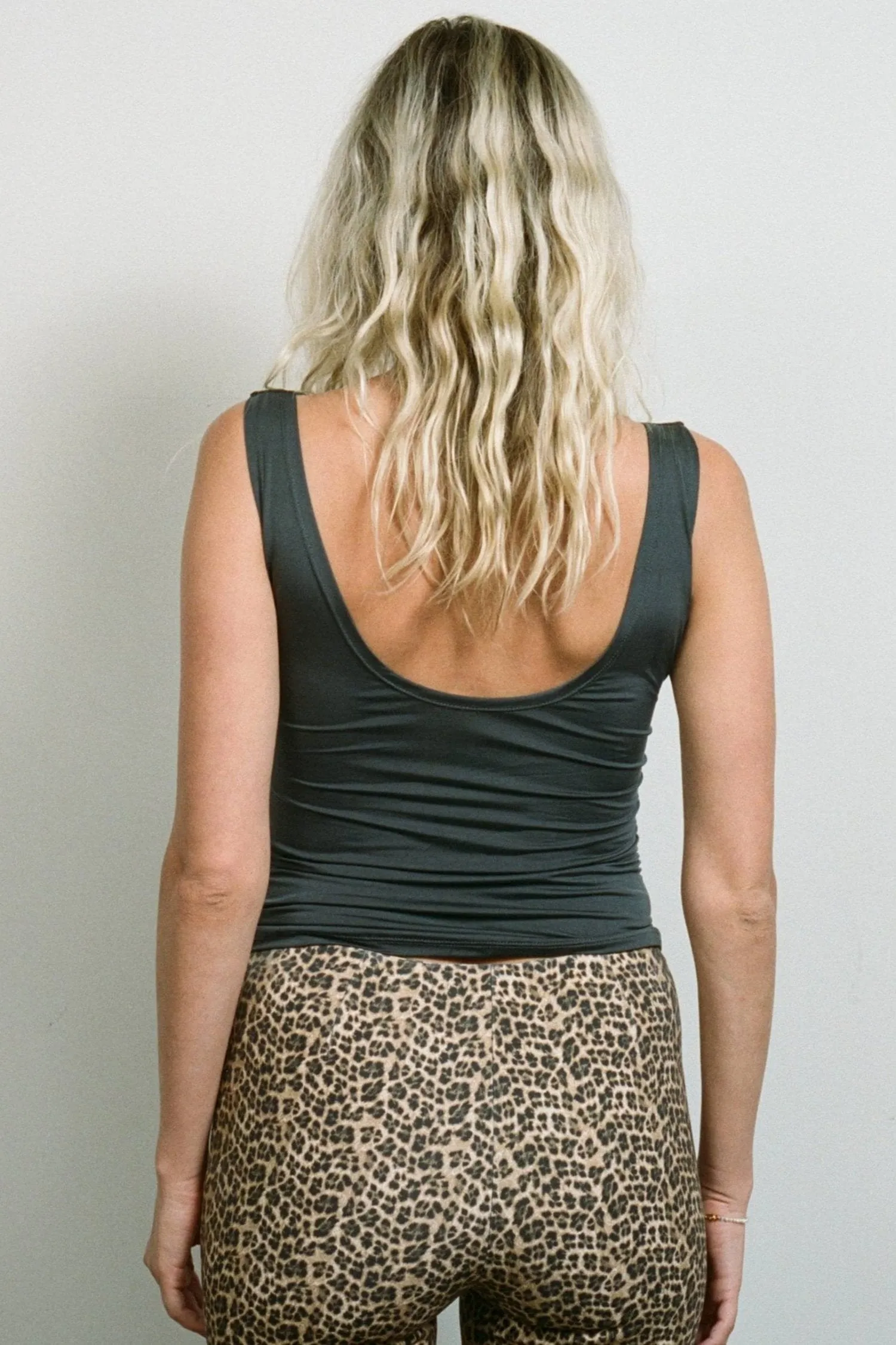 LANI TOP - SLATE VEGAN SILK sold by Miaou product image thumbnail 3