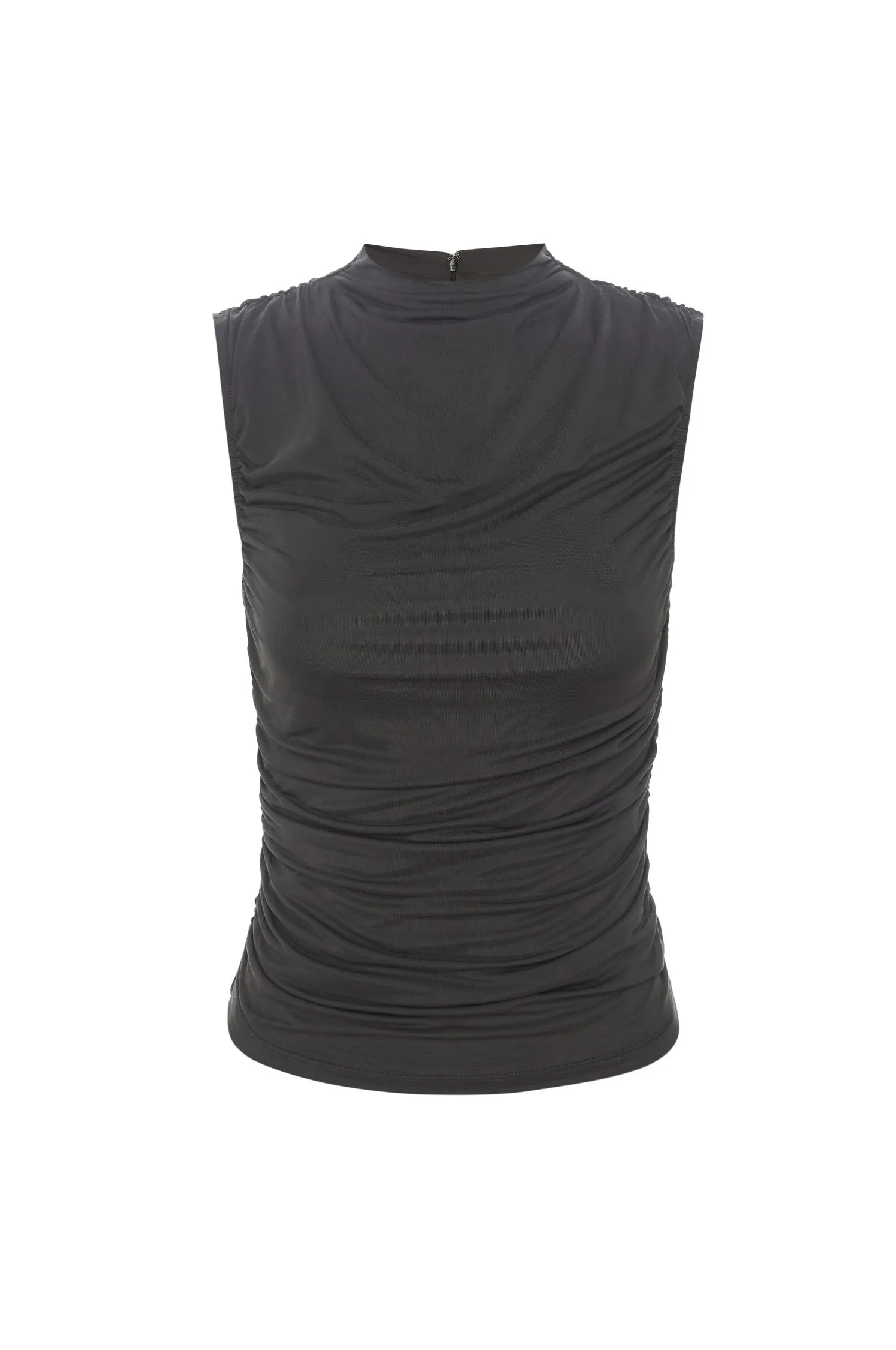 CAM TOP - SLATE VEGAN SILK sold by Miaou product image thumbnail 2