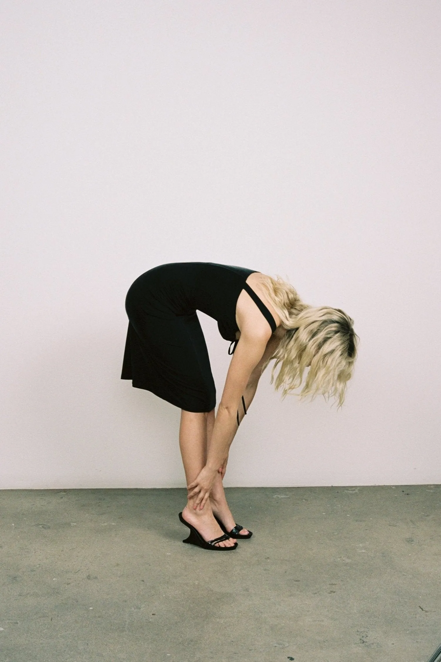 AGNES DRESS - BLACK VEGAN SILK sold by Miaou product image thumbnail 3