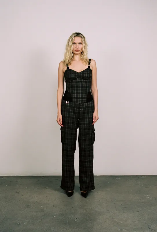 ELIAS CARGO - PLAID BROWN sold by Miaou