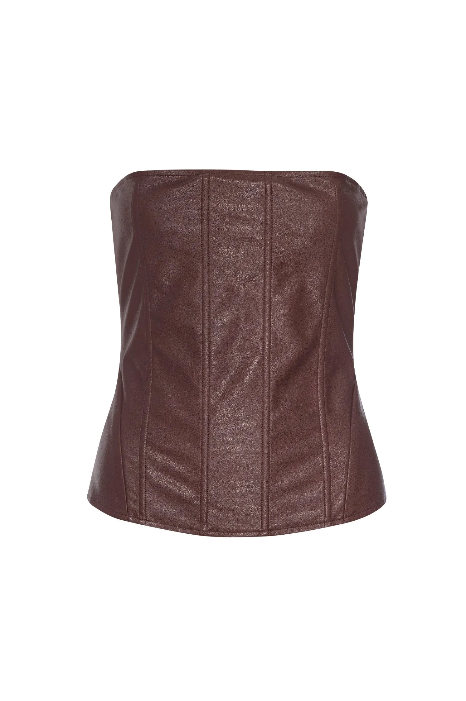 LIBRA CORSET - BROWN VEGAN LEATHER sold by Miaou product image thumbnail 2