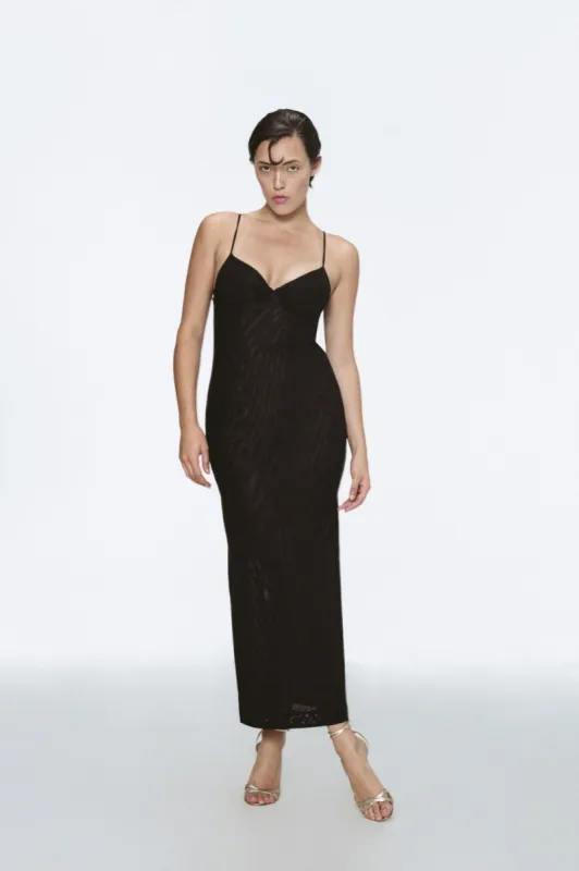 FLORENCE DRESS - BLACK sold by Miaou