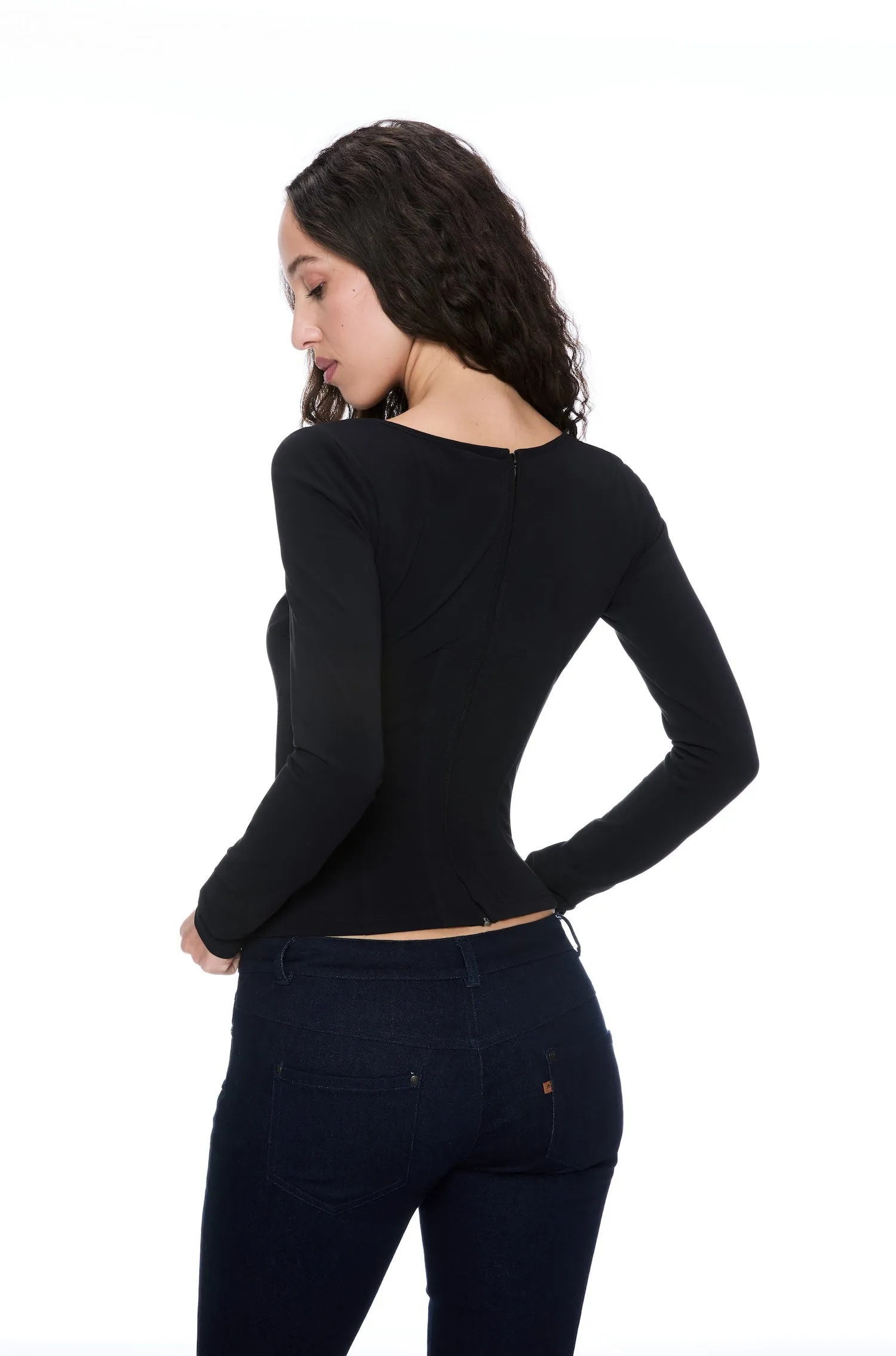 DOLCE & GABBANA BLACK LONG SLEEVE TOP sold by Miaou product image thumbnail 2