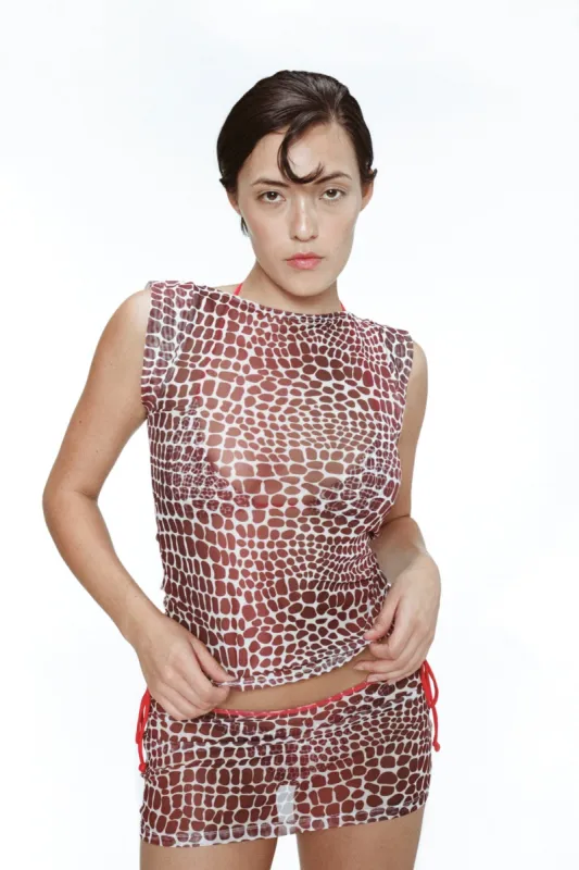 LUCIA TOP - LIZARD sold by Miaou