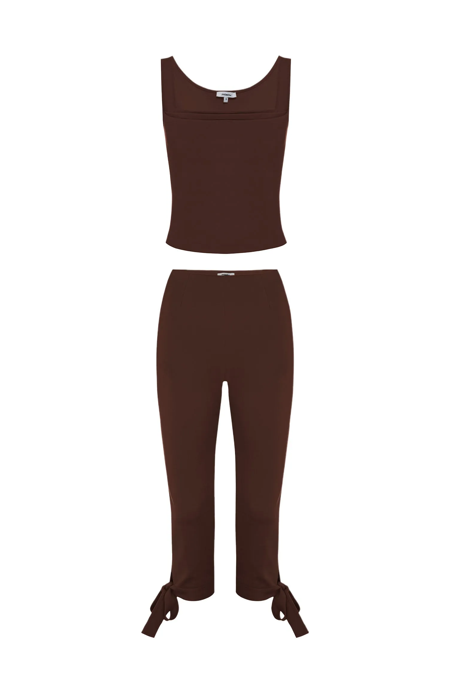 LUNA TOP + EMMA CAPRI - CHOCOLATE sold by Miaou