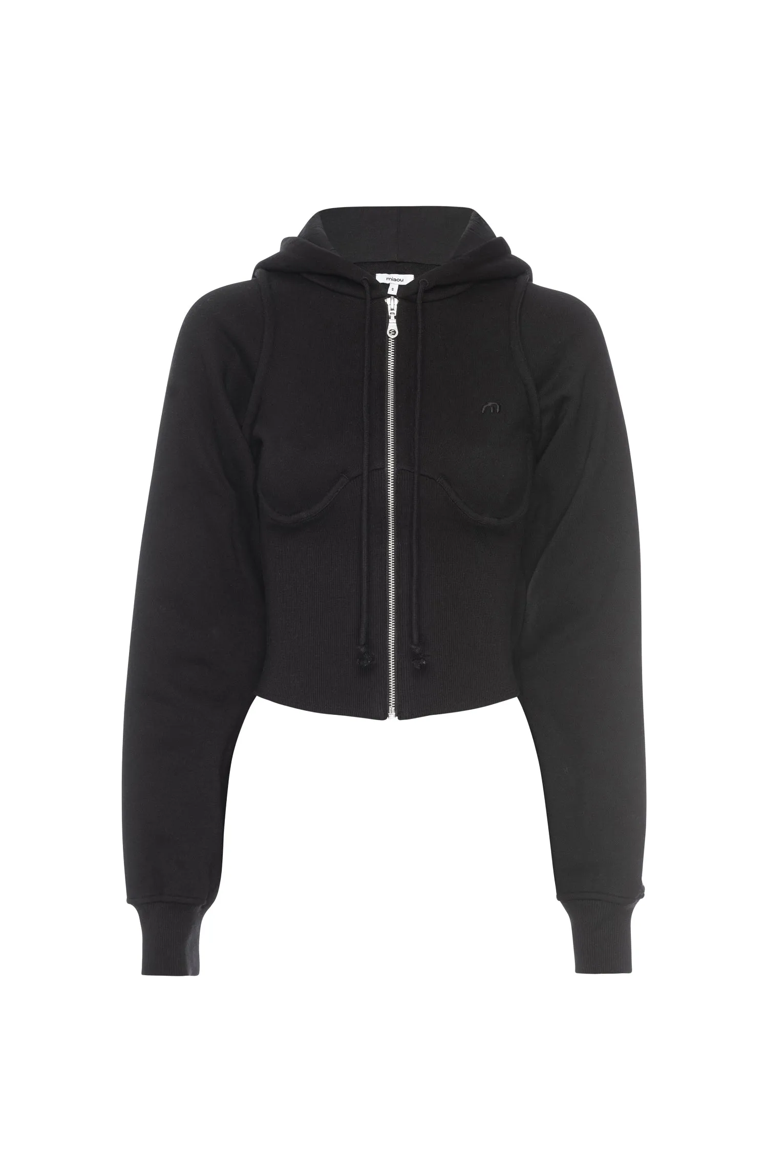 SADIE CORSET HOODIE - BLACK sold by Miaou product image thumbnail 2