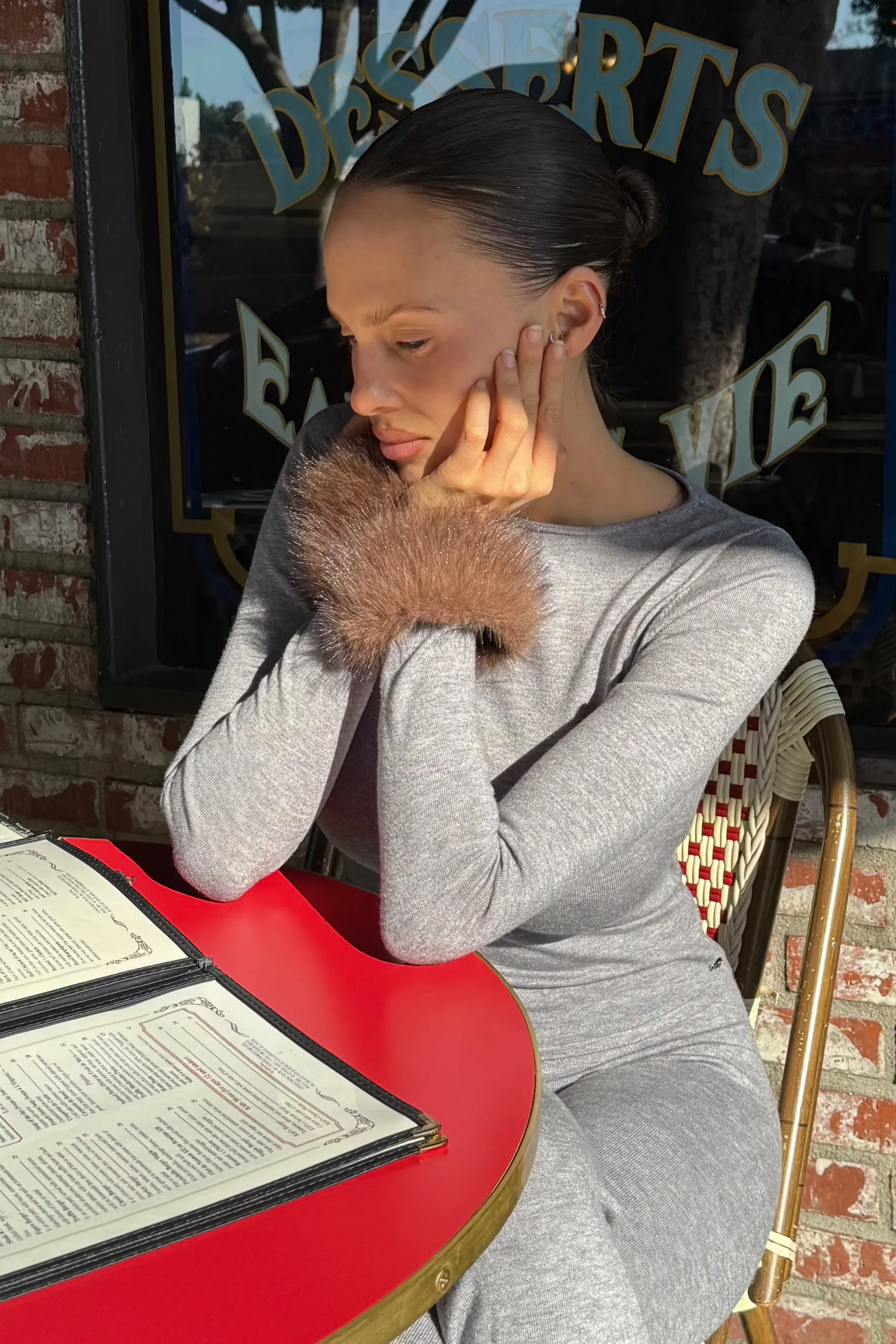 AMELIA TOP - HEATHER GREY sold by Miaou product image thumbnail 5