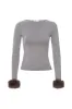 AMELIA TOP - HEATHER GREY sold by Miaou