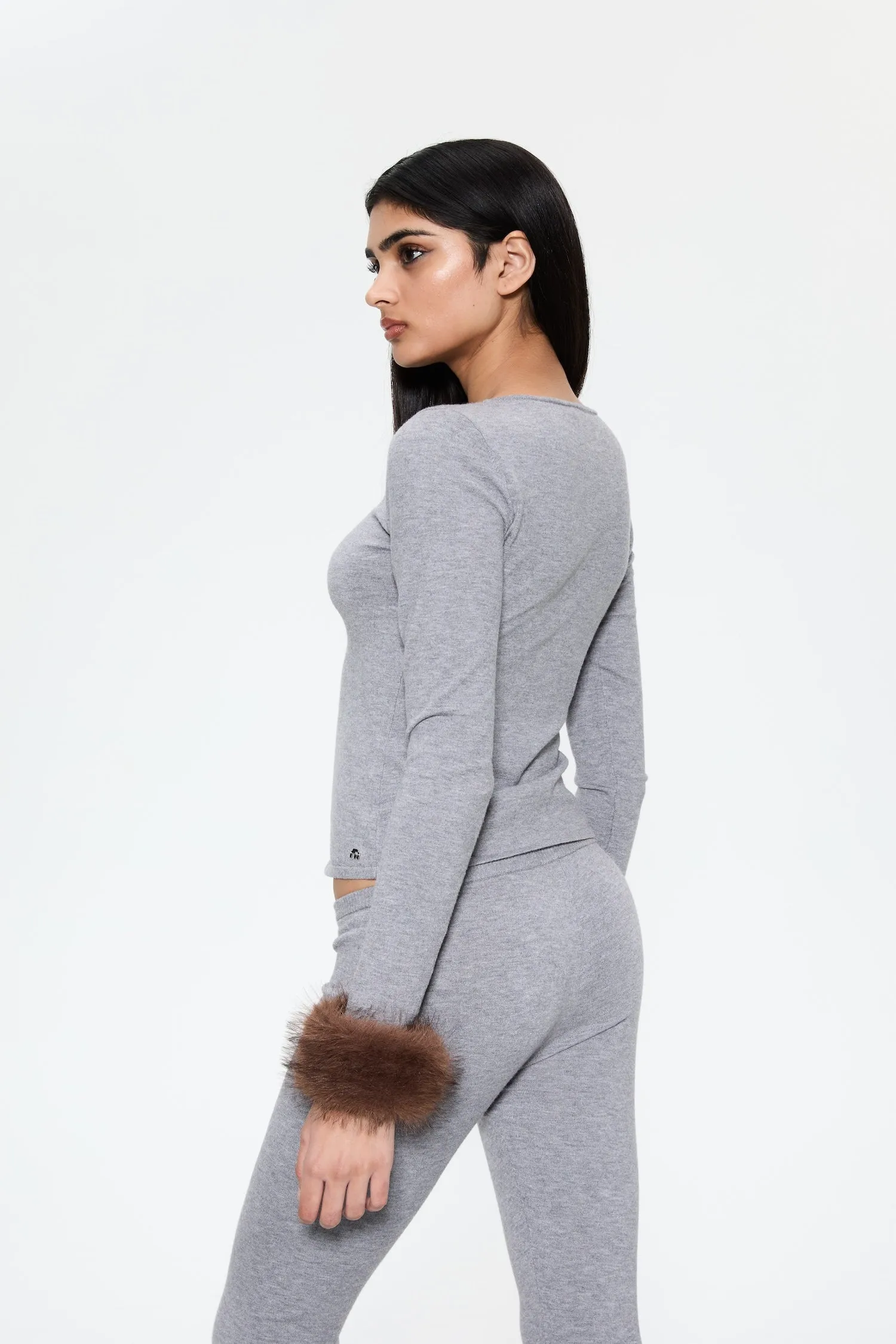 AMELIA TOP - HEATHER GREY sold by Miaou product image thumbnail 3