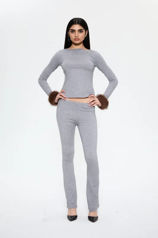 ALIA PANT - HEATHER GREY sold by Miaou