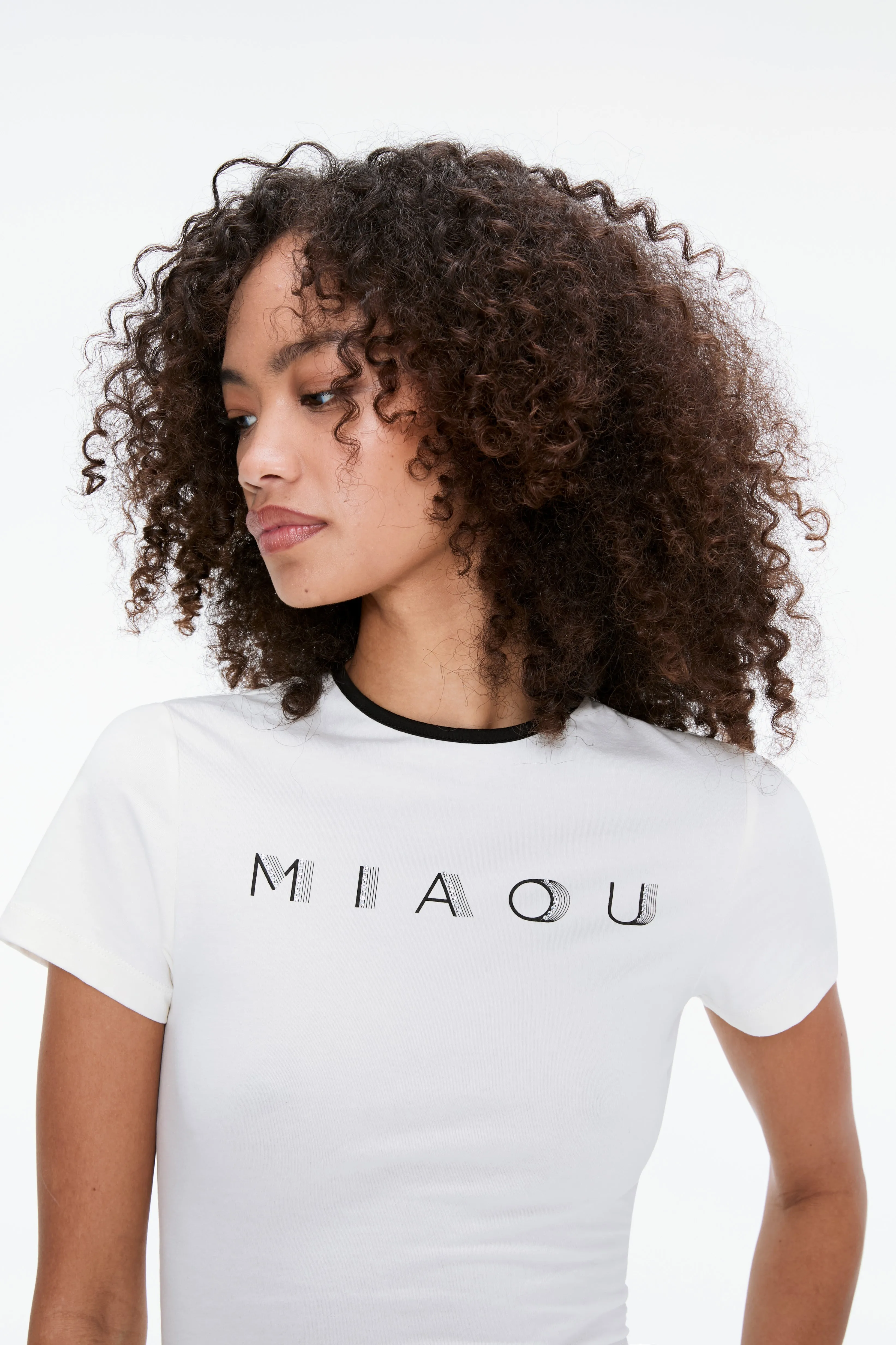 RHINESTONE MINI TEE - WHITE sold by Miaou product image thumbnail 3