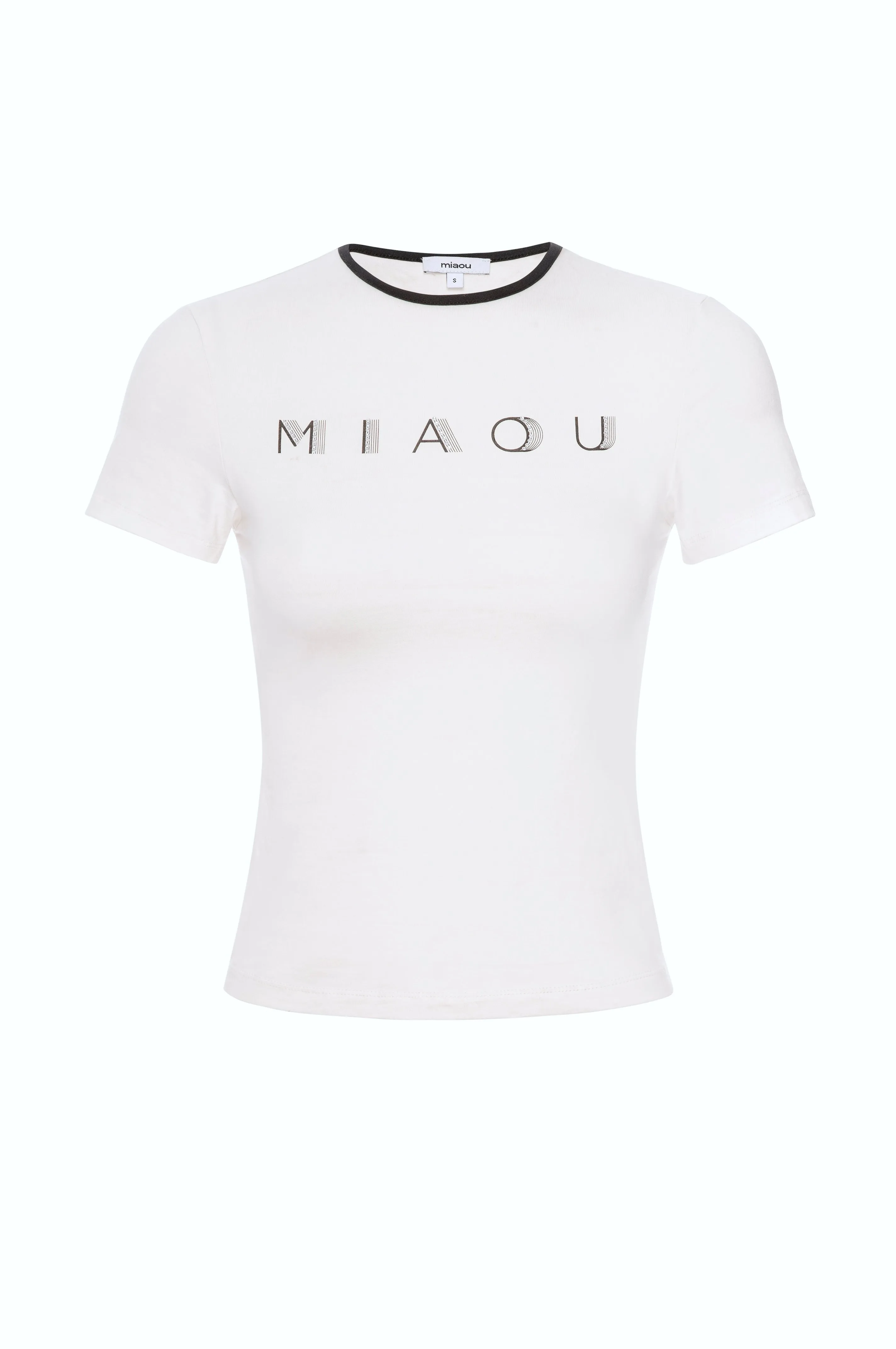 RHINESTONE MINI TEE - WHITE sold by Miaou product image thumbnail 2