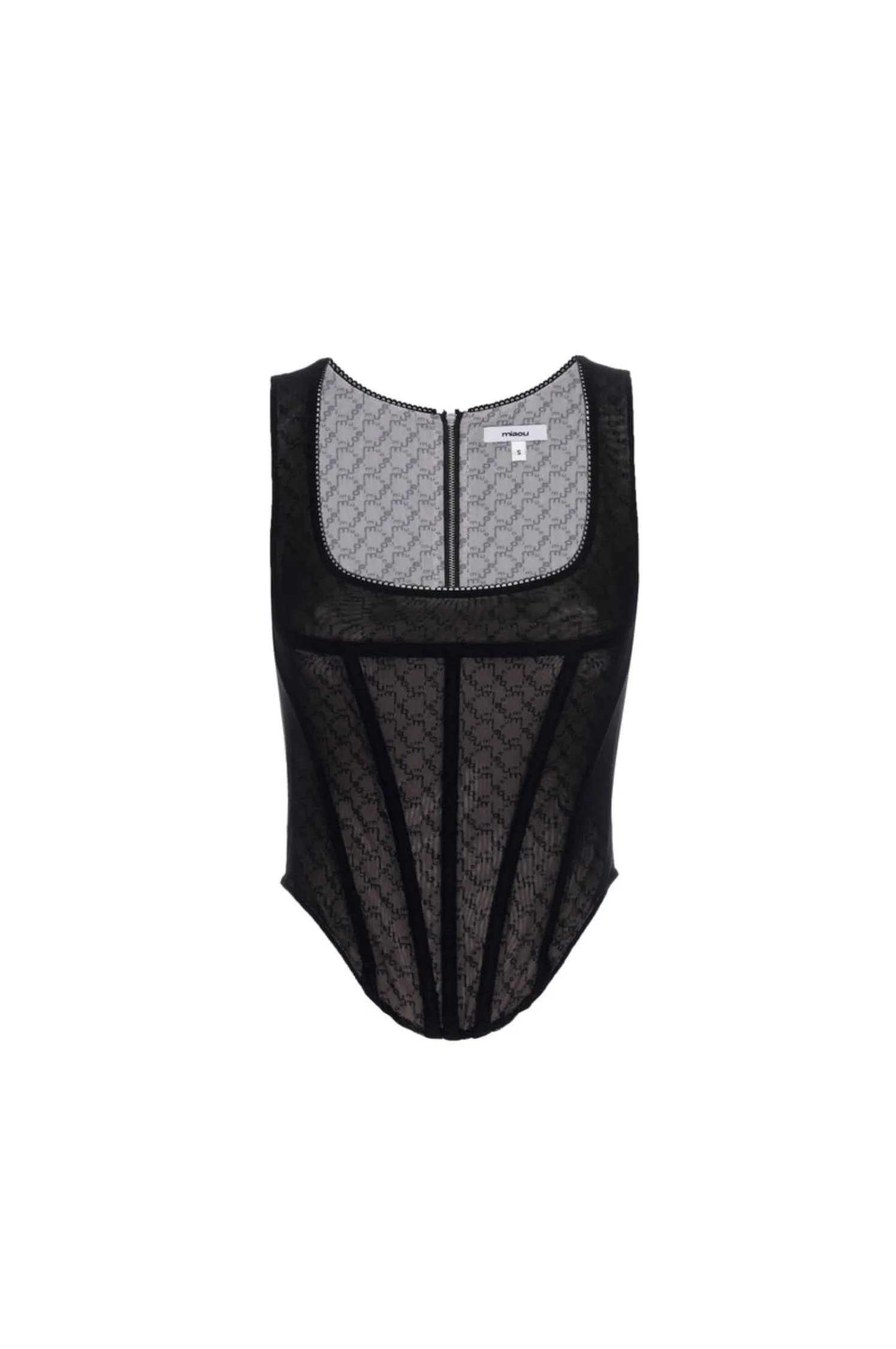 CAMPBELL CORSET - BLACK MONOGRAM sold by Miaou product image thumbnail 2