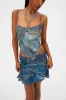 ALVA SKIRT - DENIM PRINT sold by Miaou