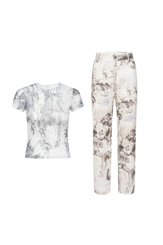 MINI TEE + FARGO PANT - NEW BAROQUE sold by Miaou