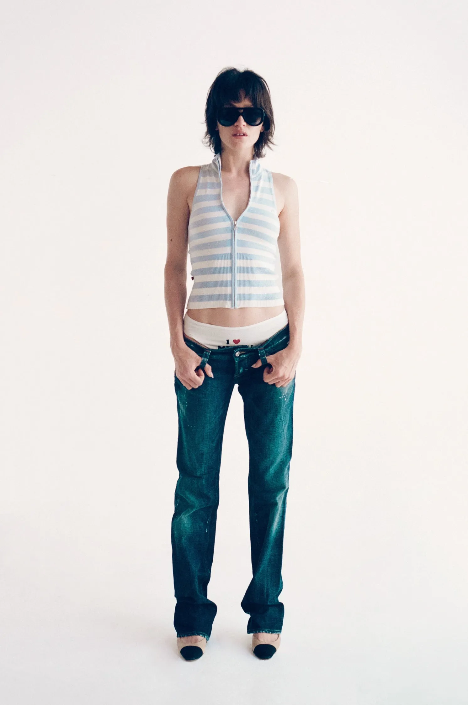 VERA TOP - PERIWINKLE STRIPE sold by Miaou product image thumbnail 3