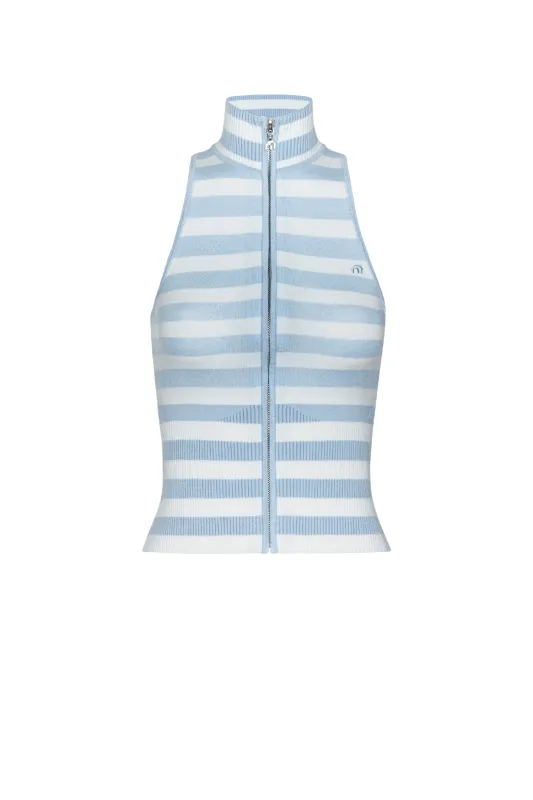 VERA TOP - PERIWINKLE STRIPE sold by Miaou