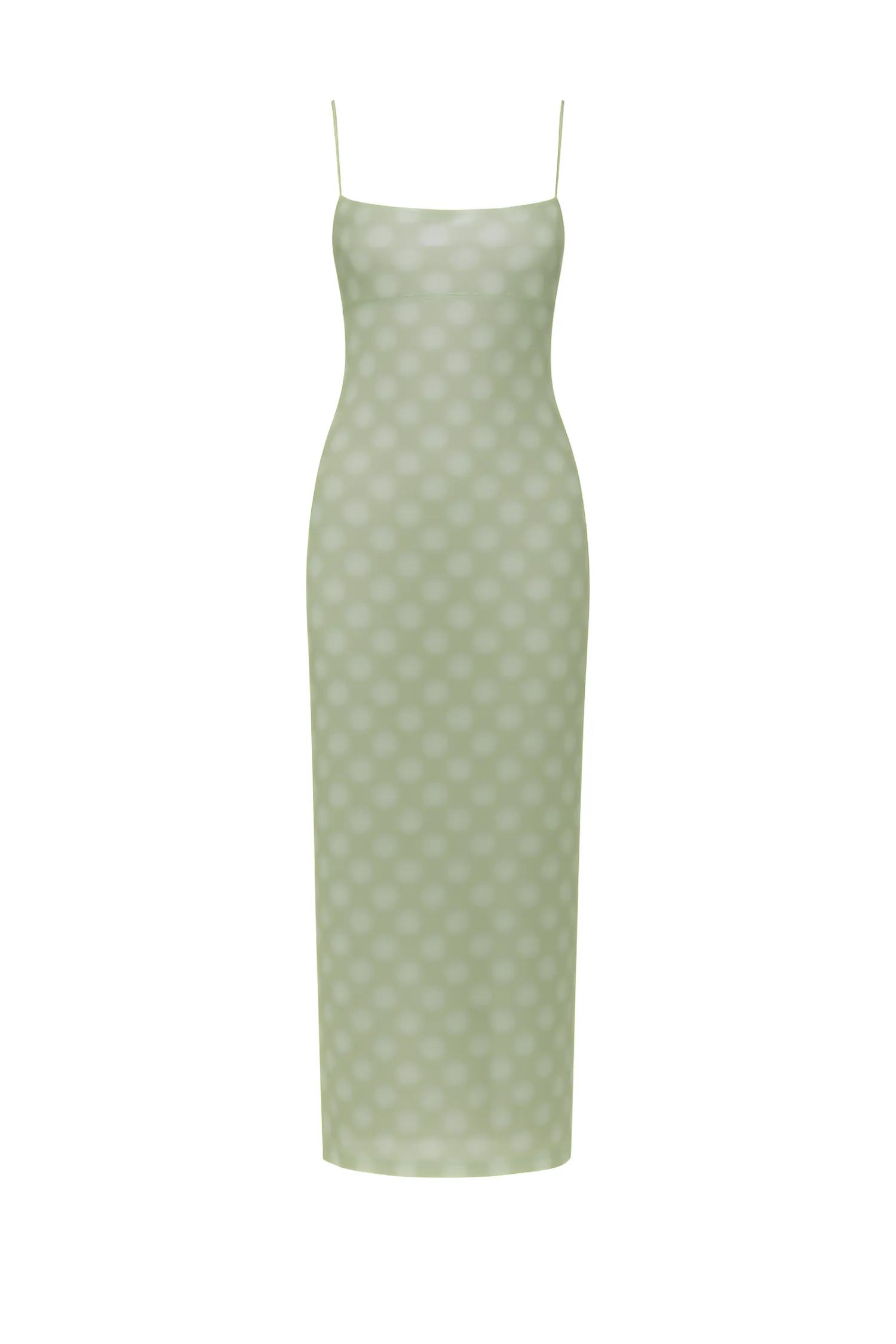 THAIS DRESS - MINT BLURRED DOT sold by Miaou