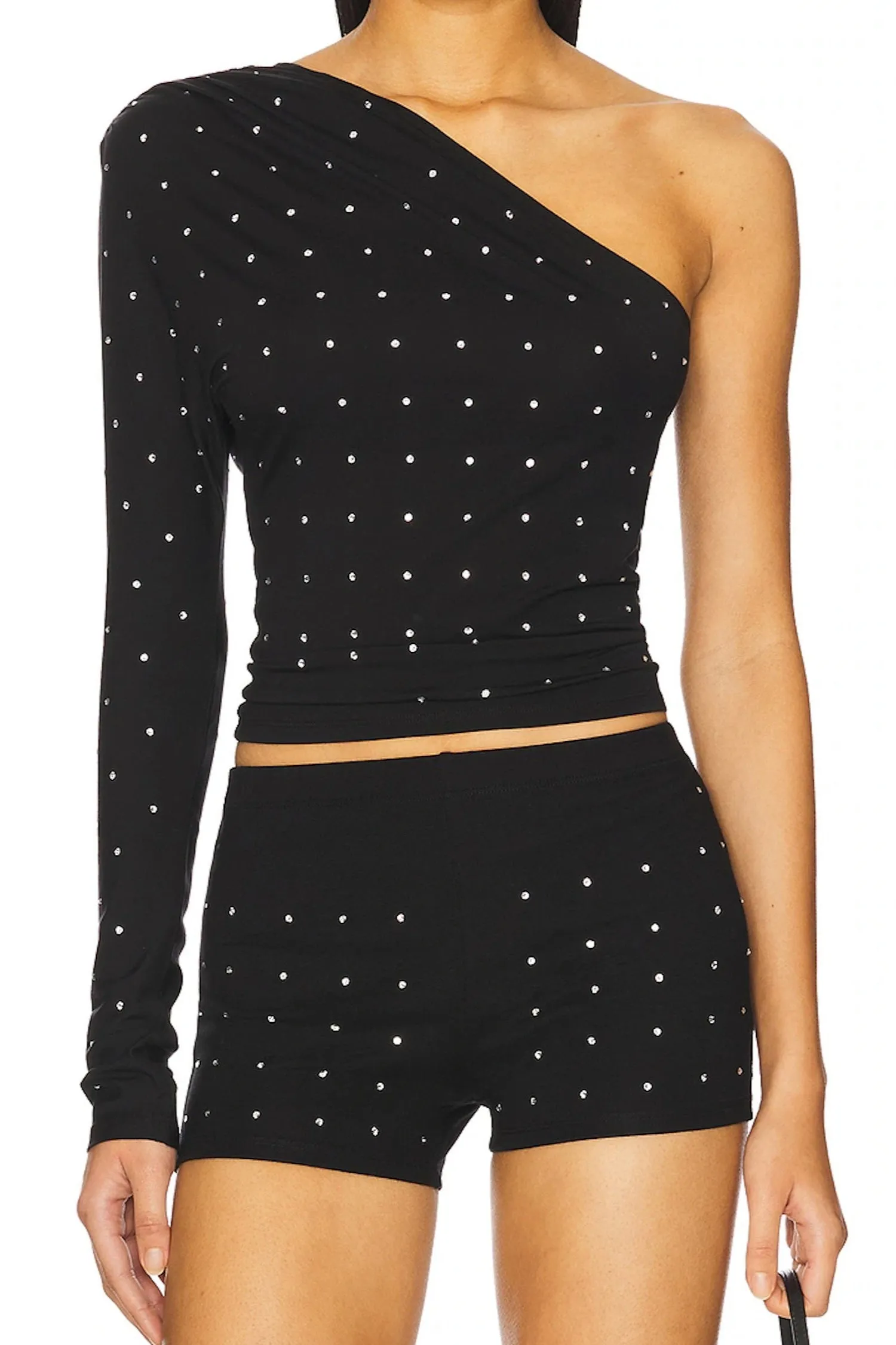 KATIA TOP - BLACK RHINESTONE sold by Miaou product image thumbnail 2