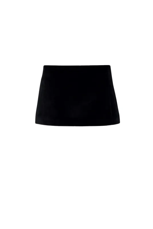MICRO MINI SKIRT - BLACK VELVET sold by Miaou