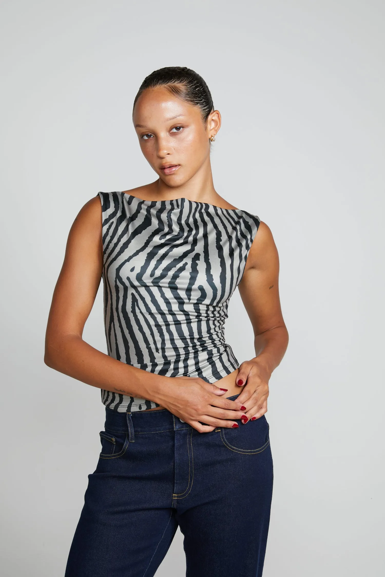 LANI TOP - ZEBRA sold by Miaou product image thumbnail 2