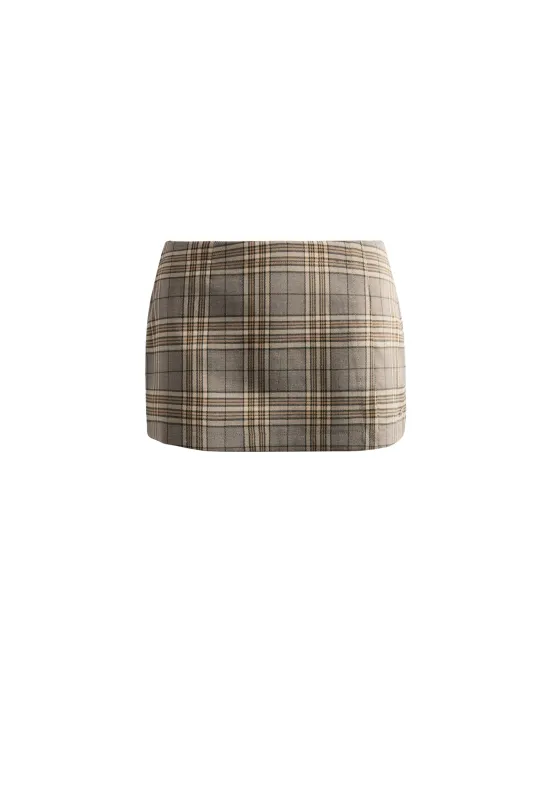 MICRO MINI SKIRT - PLAID sold by Miaou