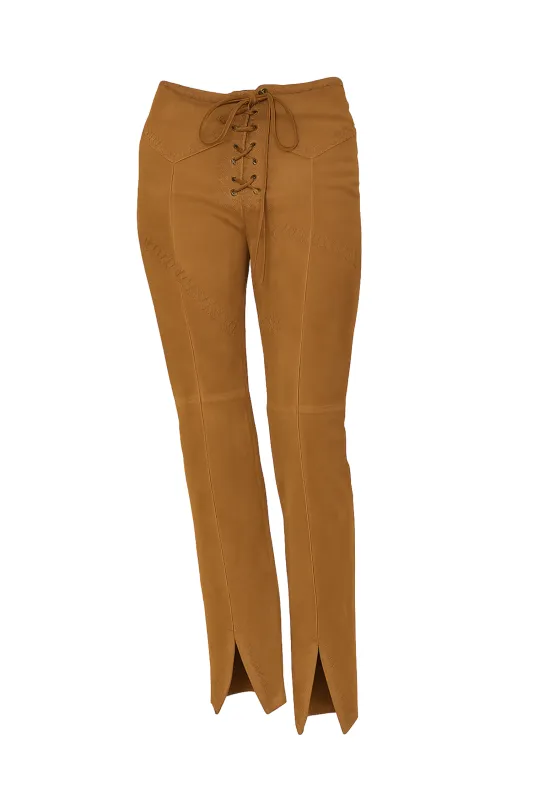 ELEMENT PANT - TAN SUEDE made by Miaou