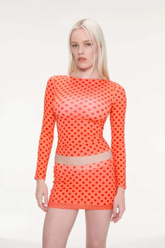 AMELIA TOP - RED POLKA DOT sold by Miaou