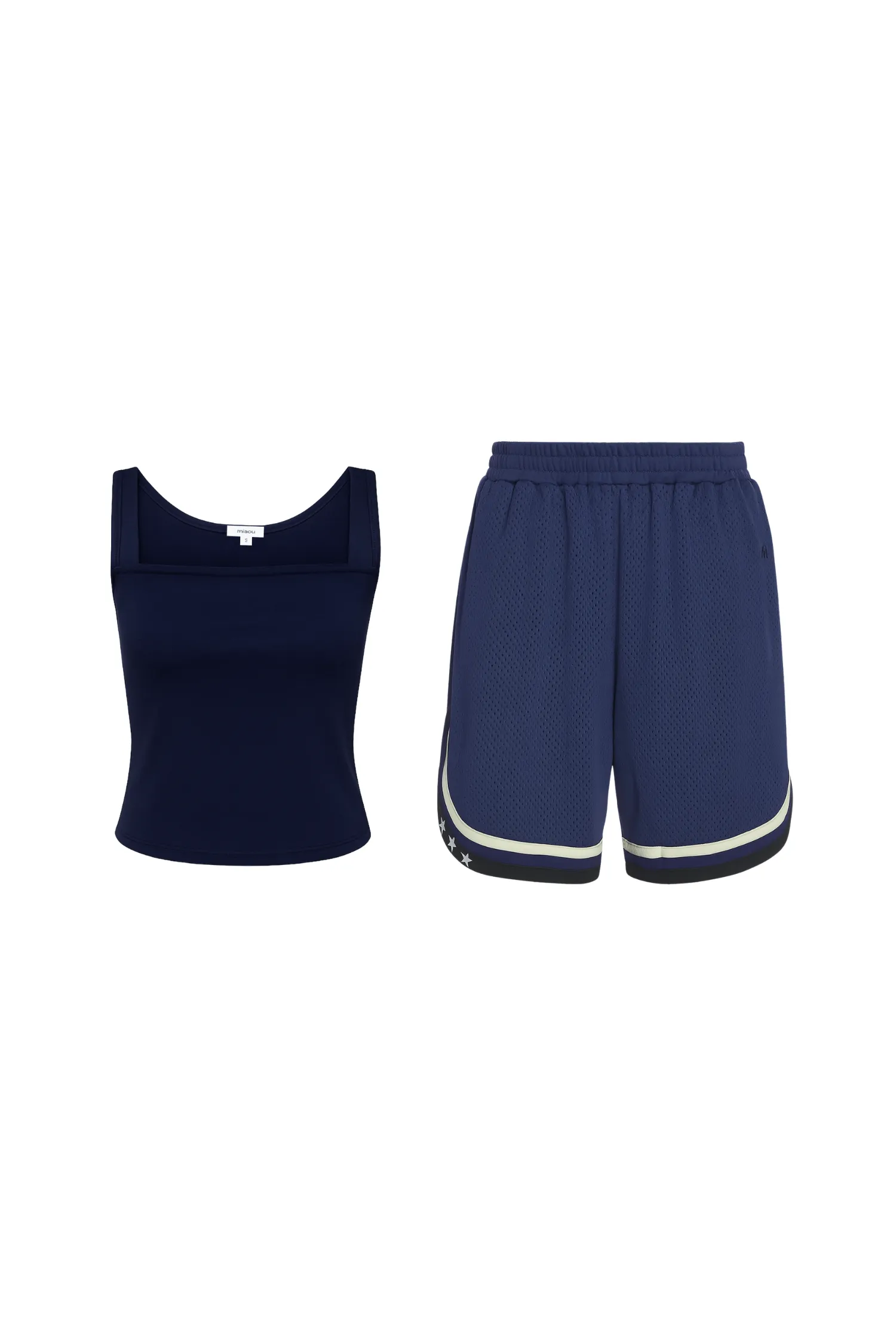 LUNA TOP + BASKETBALL SHORT - NAVY sold by Miaou