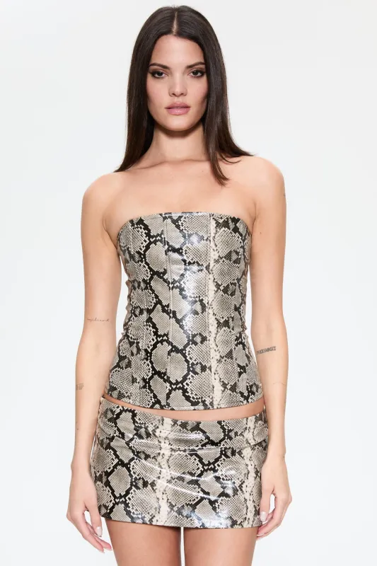 LIBRA CORSET - VEGAN PYTHON sold by Miaou