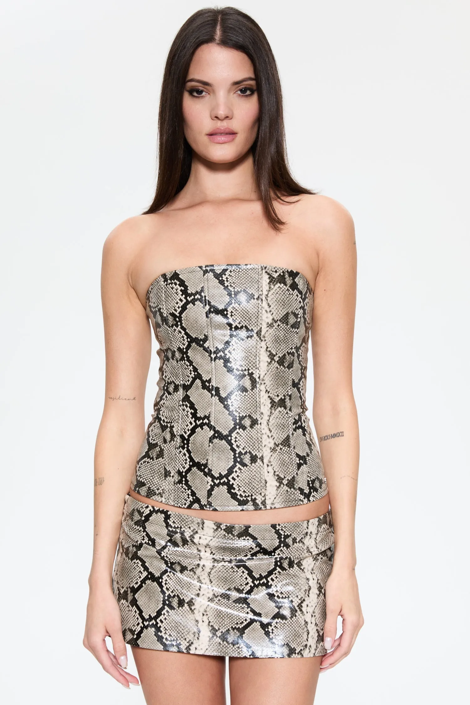 LIBRA CORSET - VEGAN PYTHON sold by Miaou