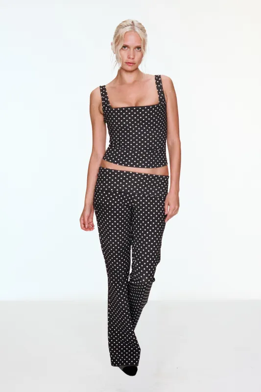 ALBA PANT - BLACK AND WHITE POLKA DOT sold by Miaou