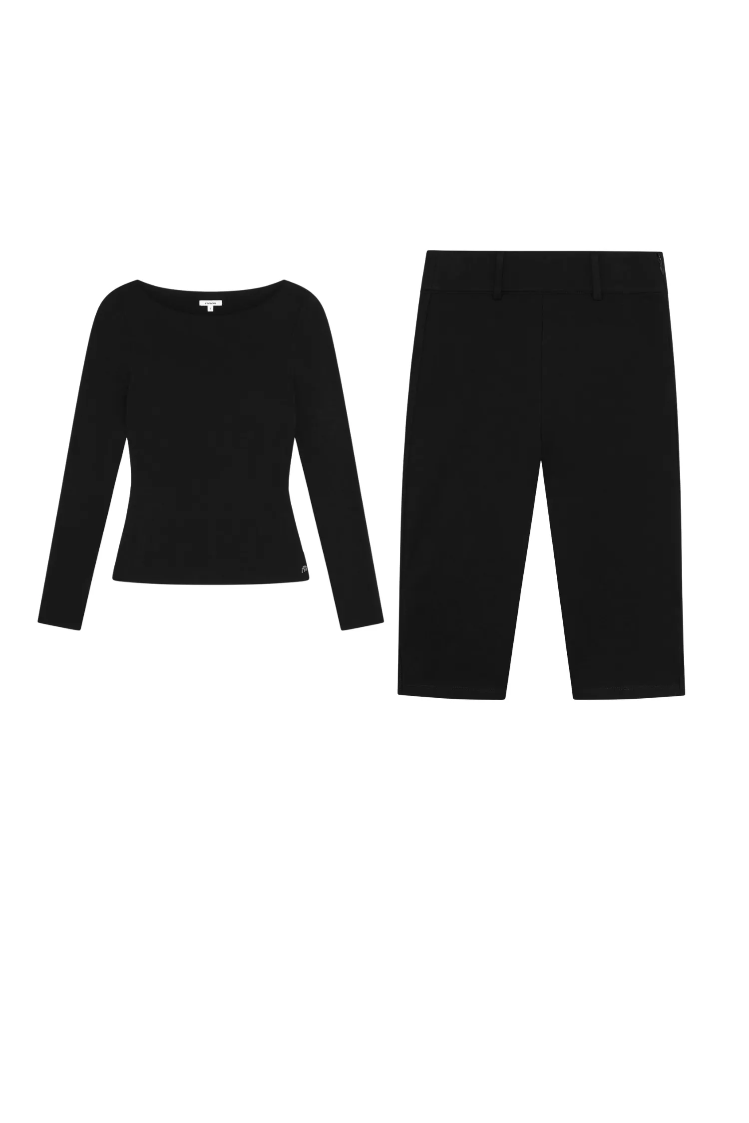 AMELIA TOP + HARLEY CAPRI - BLACK sold by Miaou