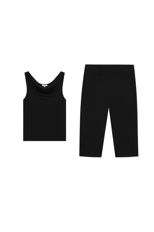 LANI TOP + HARLEY CAPRI - BLACK made by Miaou
