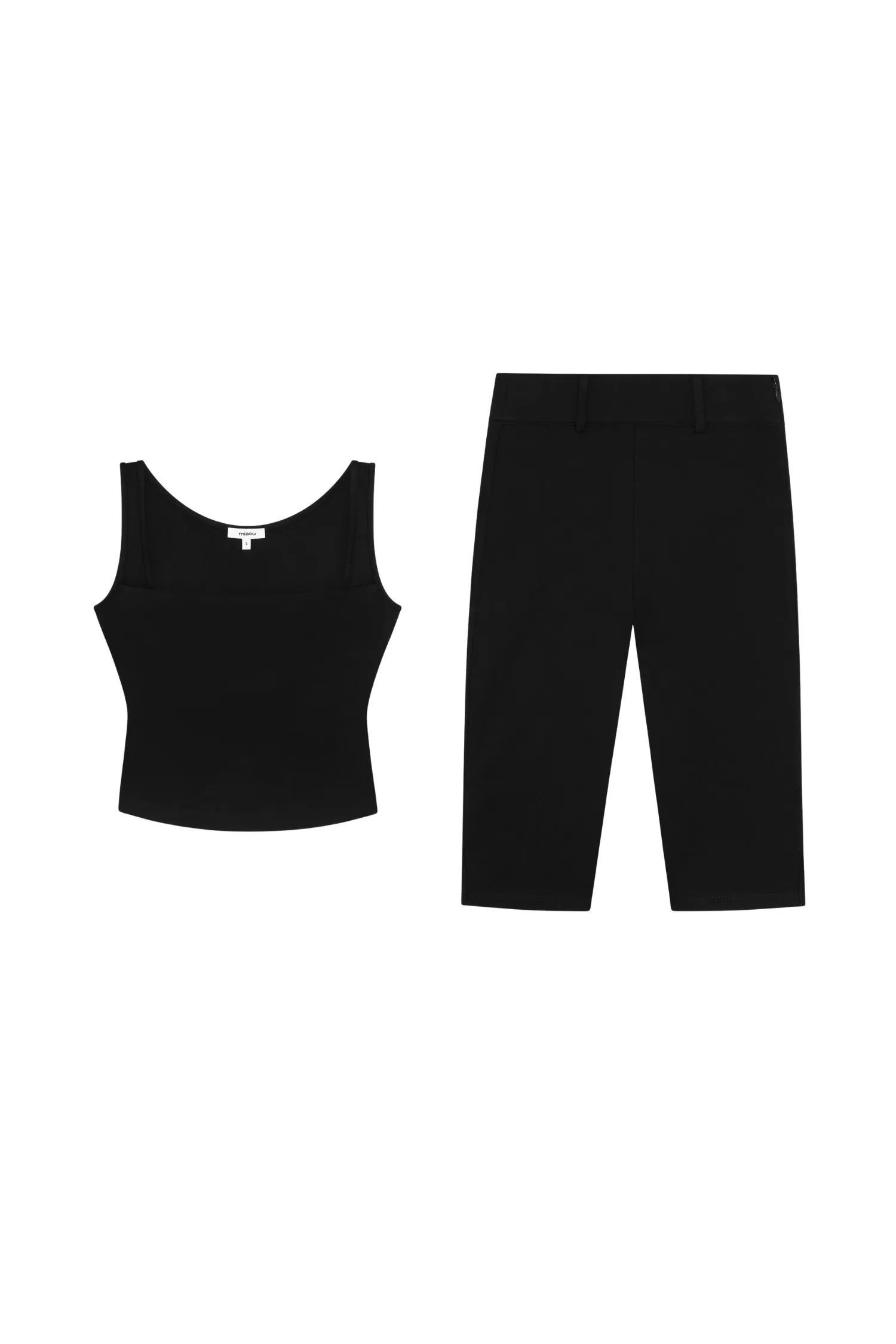 LUNA TOP + HARLEY CAPRI - BLACK sold by Miaou