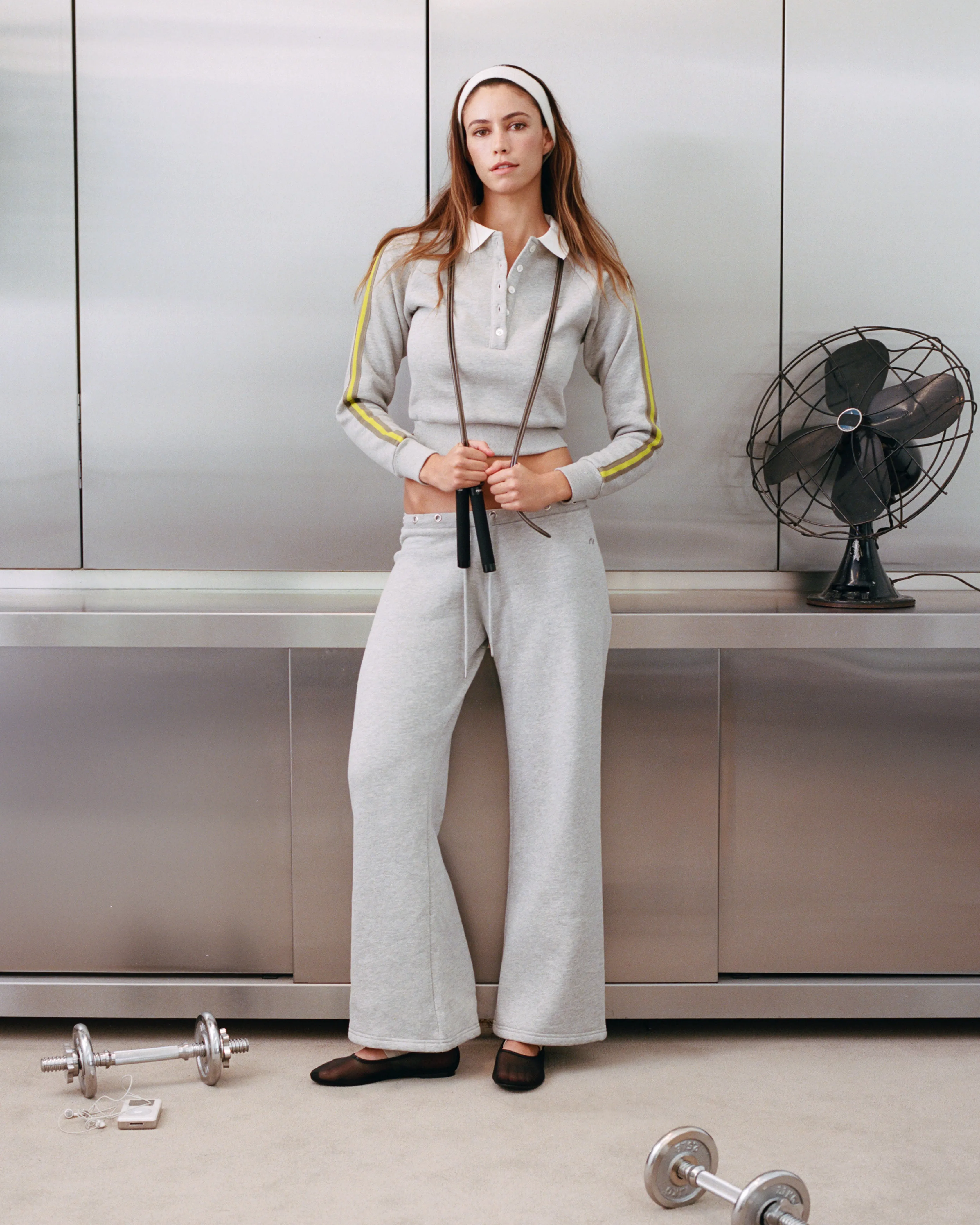 DREW BUTTON UP + ZANE SWEATPANT - GREY sold by Miaou product image thumbnail 2