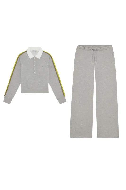DREW BUTTON UP + ZANE SWEATPANT - GREY made by Miaou