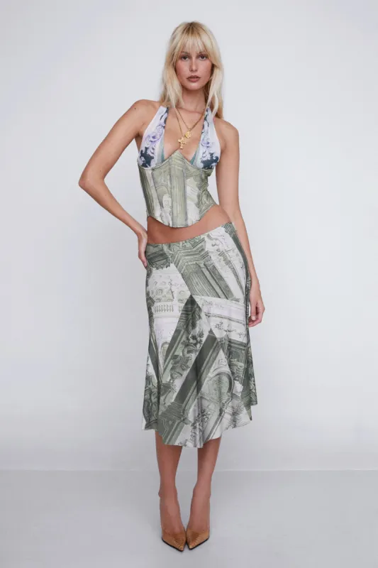 MILA SKIRT - EMBLEM PRINT sold by Miaou