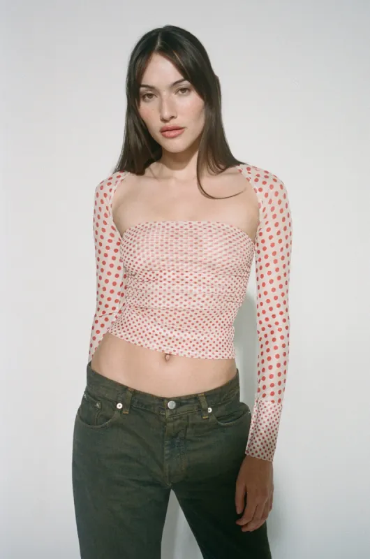 IRIS TOP - WHITE POLKA DOT sold by Miaou
