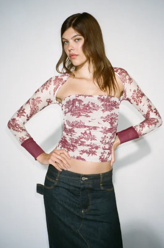 IRIS TOP - MAROON TOILE sold by Miaou