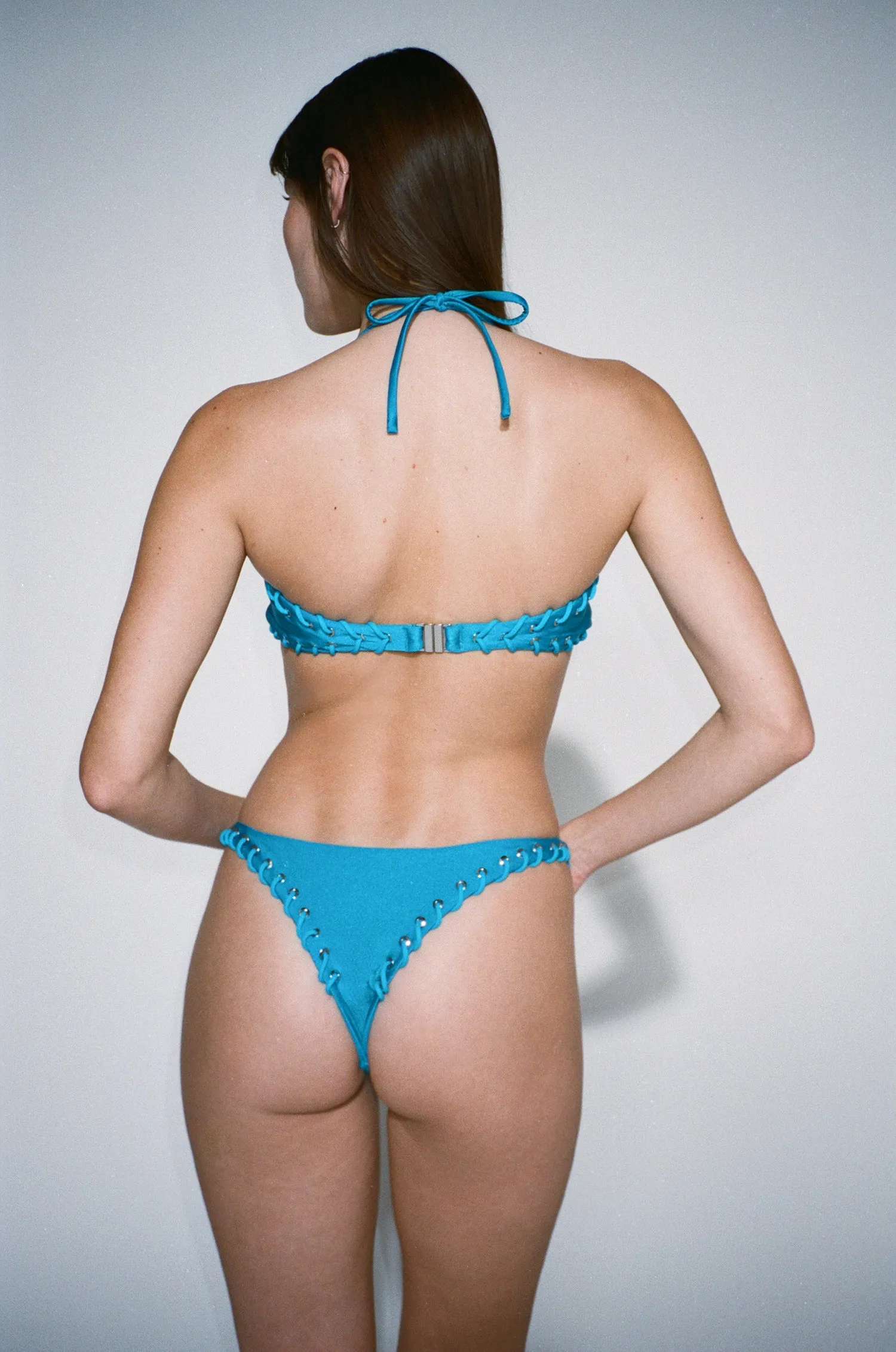 RIO BIKINI BOTTOM - AZURE sold by Miaou