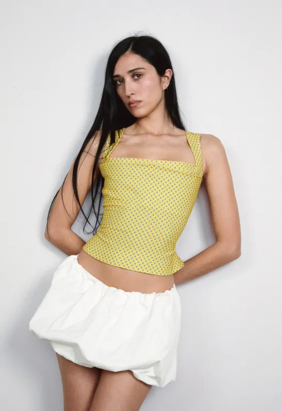 IMOGENE CORSET - YELLOW POLKA DOT sold by Miaou