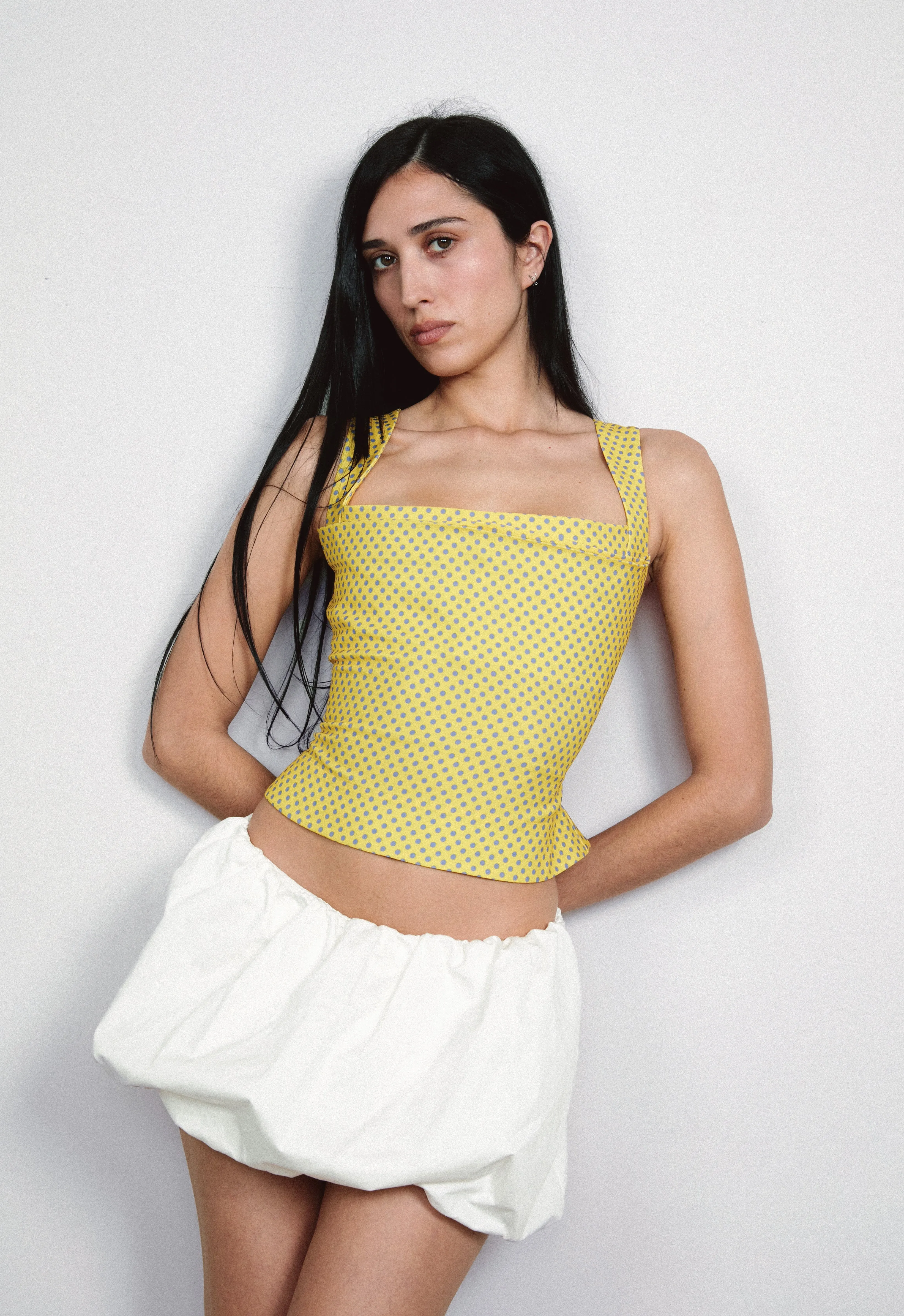 IMOGENE CORSET - YELLOW POLKA DOT sold by Miaou
