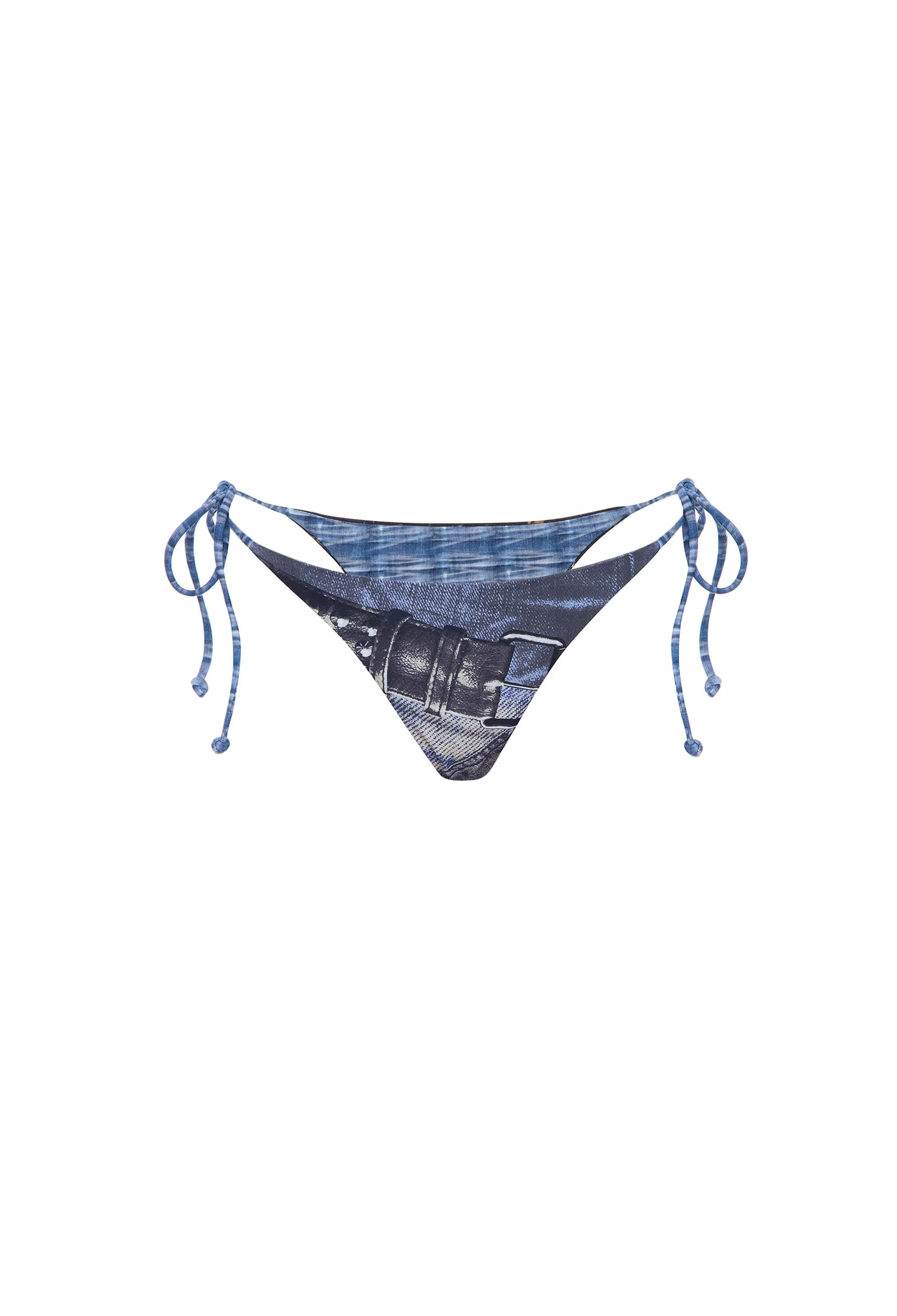KAUAI BIKINI BOTTOM - DENIM SUEDE PRINT sold by Miaou product image thumbnail 2