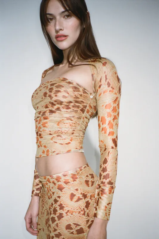 IRIS TOP - LACE ORANGE sold by Miaou