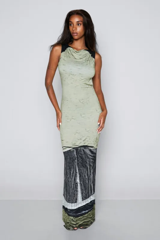 SELENA DRESS - CHEMISES IN VERT sold by Miaou