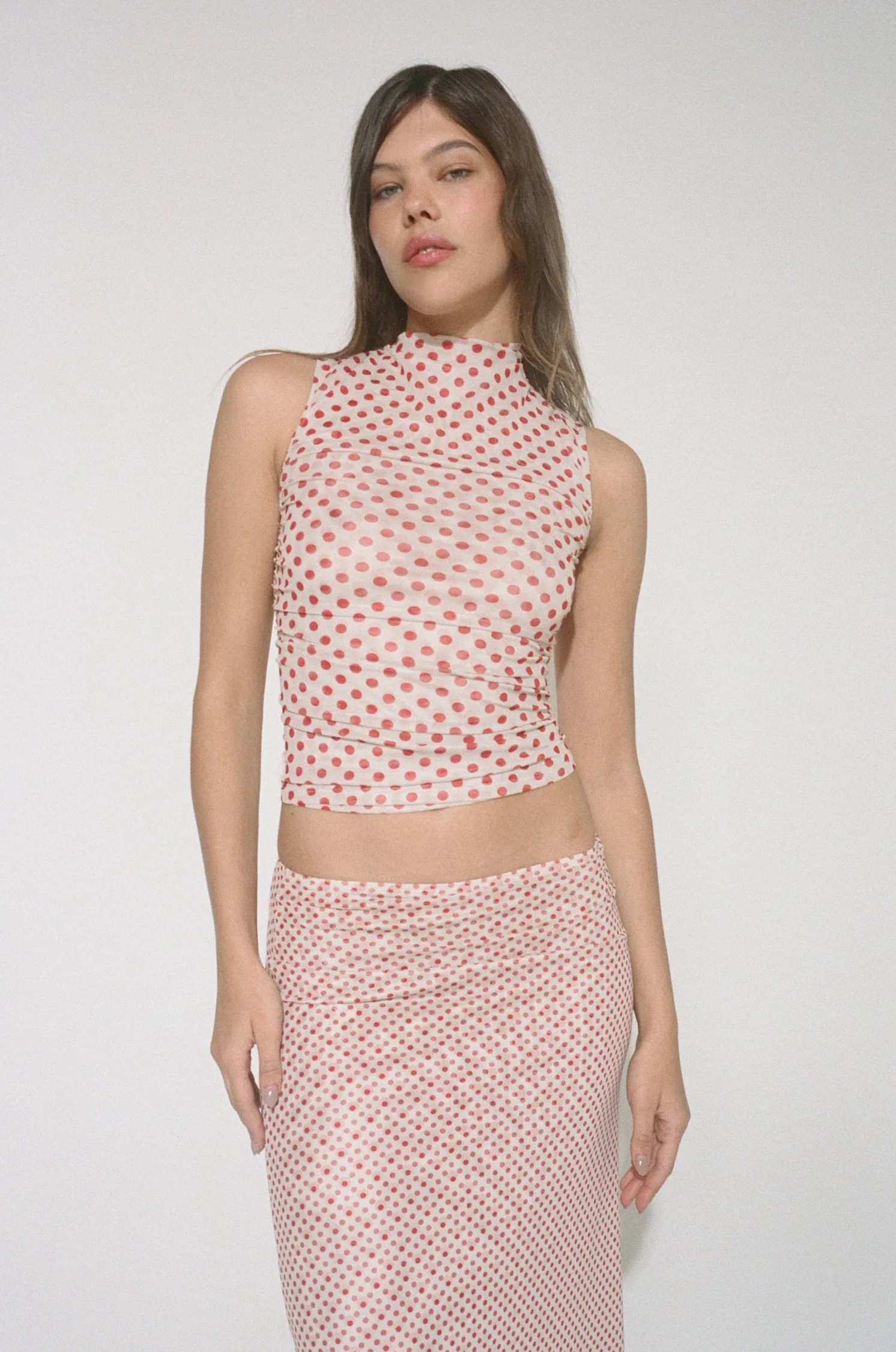MARIA SKIRT - WHITE POLKA DOT sold by Miaou product image thumbnail 5